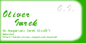 oliver imrek business card